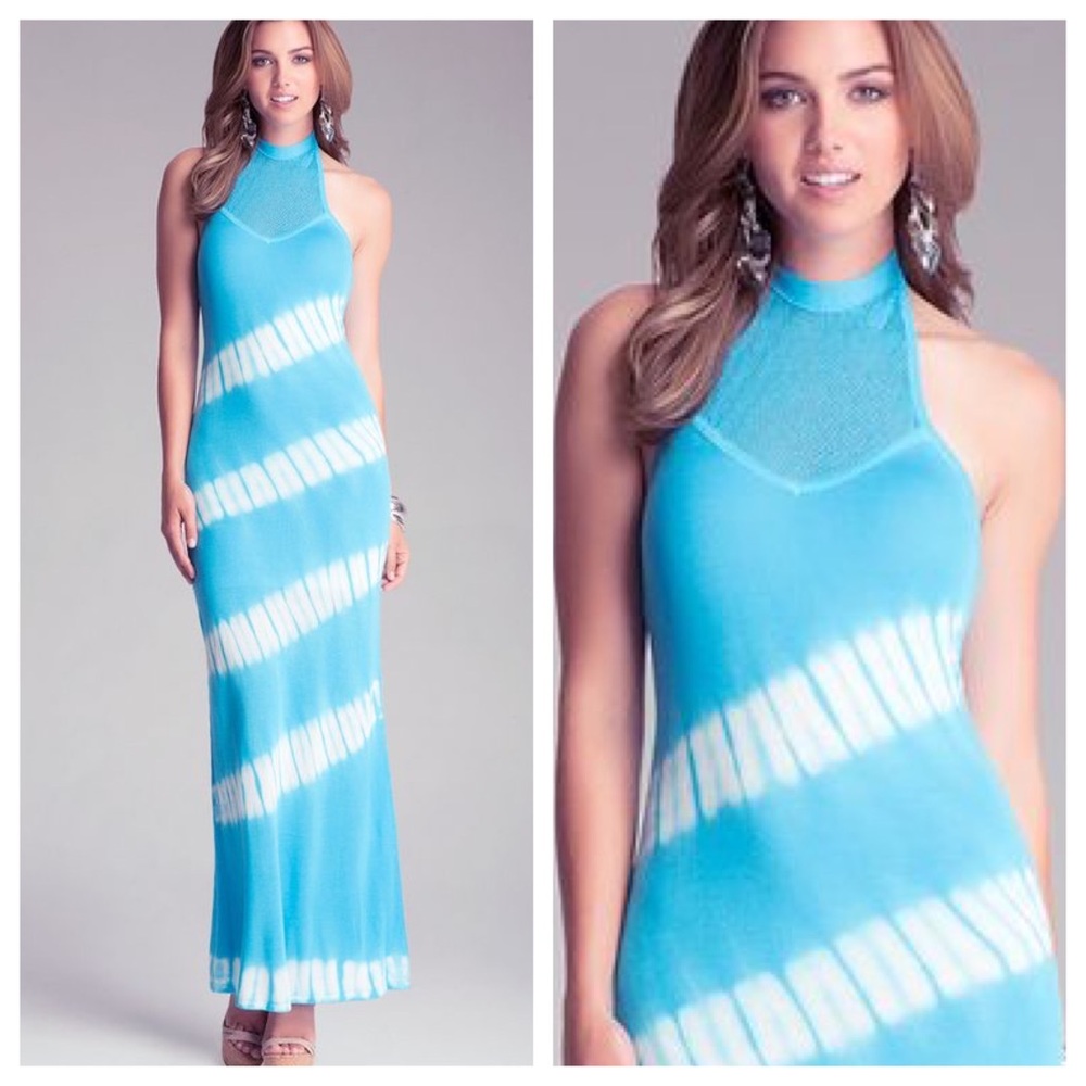 Bebe maxi crochet tie dye dress
